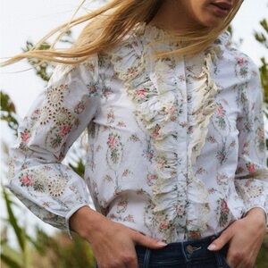 LoveShackFancy ruffles blouse